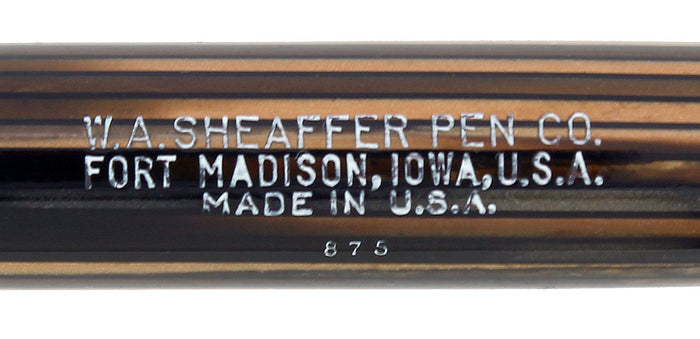 CIRCA 1940S SHEAFFER TRIUMPH GOLDEN BROWN SOVEREIGN II FOUNTAIN PEN RESTORED OFFERED BY ANTIQUE DIGGER