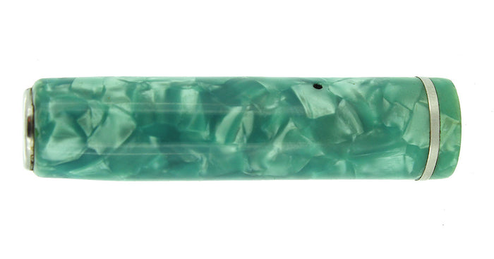 CIRCA 1941 ESTERBROOK CRACKED ICE BLUE GREEN FOUNTAIN PEN CAP PART OFFERED BY ANTIQUE DIGGER