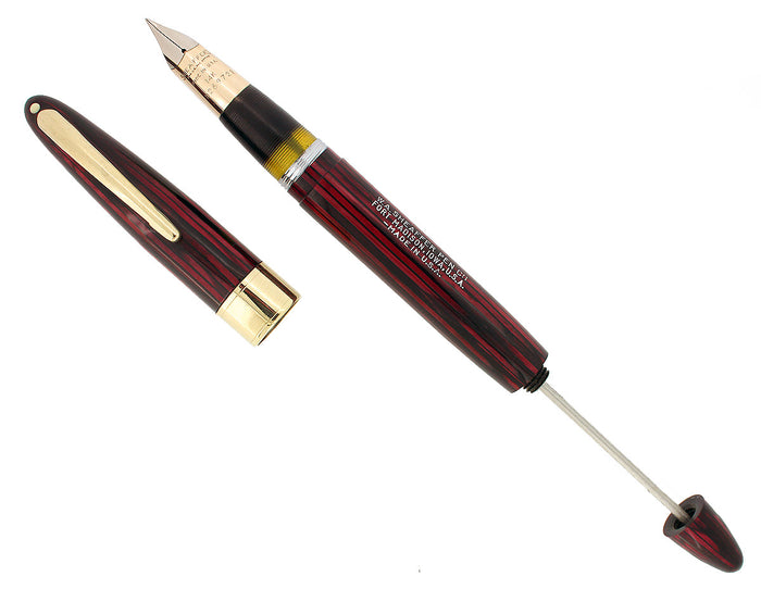 CIRCA 1942 SHEAFFER CARMINE LIFETIME BALANCE FOUNTAIN PEN TRIUMPH NIB RESTORED OFFERED BY ANTIQUE DIGGER