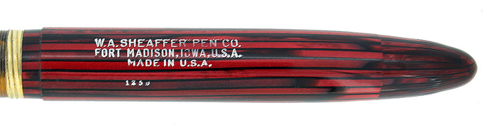 CIRCA 1942 SHEAFFER WHITE DOT CARMINE LIFETIME TRIUMPH NIB FOUNTAIN PEN RESTORED OFFERED BY ANTIQUE DIGGER
