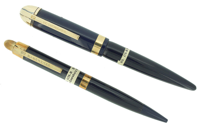 CIRCA 1943 EVERSHARP SKYLINE NAVY FOUNTAIN PEN SET NOS MINT IN BOX STICKERED