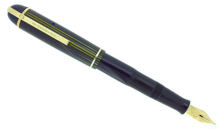 CIRCA 1943 EVERSHARP SKYLINE STANDARD SIZE FOUNTAIN PEN F - BB FLEX NIB RESTORED OFFERED BY ANTIQUE DIGGER