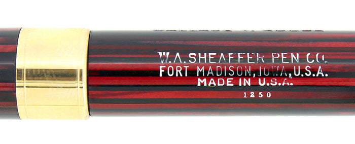 CIRCA 1945 SHEAFFER TRIUMPH CARMINE LIFETIME BALANCE FOUNTAIN PEN RESTORED OFFERED BY ANTIQUE DIGGER