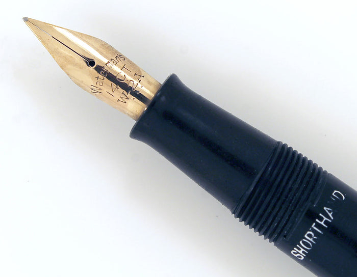 CIRCA 1948 WATERMAN 503 SHORTHAND FOUNTAIN PEN M - BBB FLEX NIB RED CAP RESTORED OFFERED BY ANTIQUE DIGGER