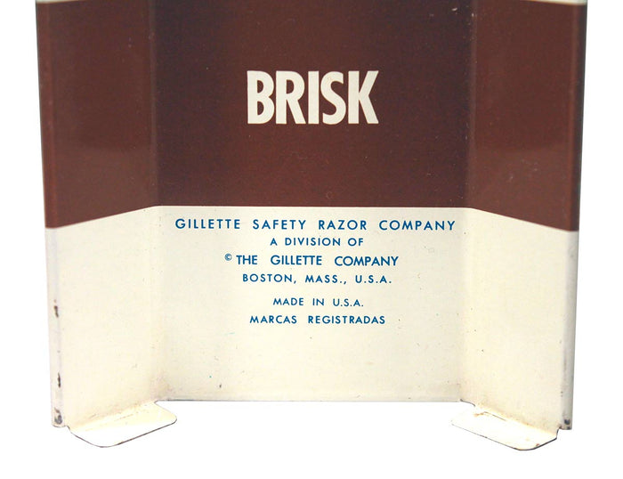 CIRCA 1950s GILLETTE SUPER-SPEED RAZOR METAL ADVERTISING SIGN MINT CONDITION OFFERED BY ANTIQUE DIGGER