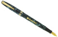 CIRCA 1955 ONOTO DE LA RUE BLUE MARBLED FOUNTAIN PEN ORIG BOX M-BBB FLEX NIB RESTORED OFFERED BY ANTIQUE DIGGER