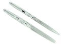 CIRCA 1950s WATERMAN CF FOUNTAIN PEN & BALLPOINT PEN SET SILVER MOIRE PATTERN OFFERED BY ANTIQUE DIGGER
