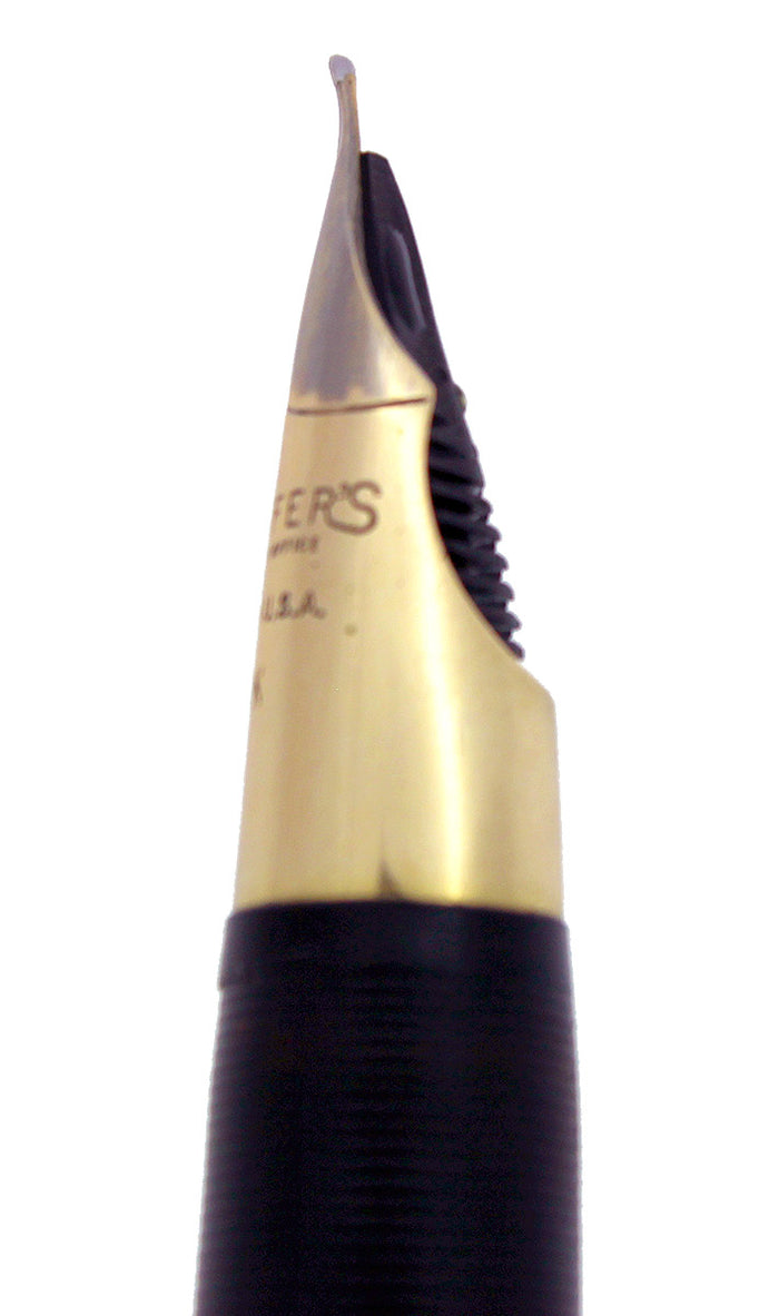 CIRCA 1951 SHEAFFER WHITE DOT VALIANT 14K CAP BAND & NIB FOUNTAIN PEN RESTORED OFFERED BY ANTIQUE DIGGER