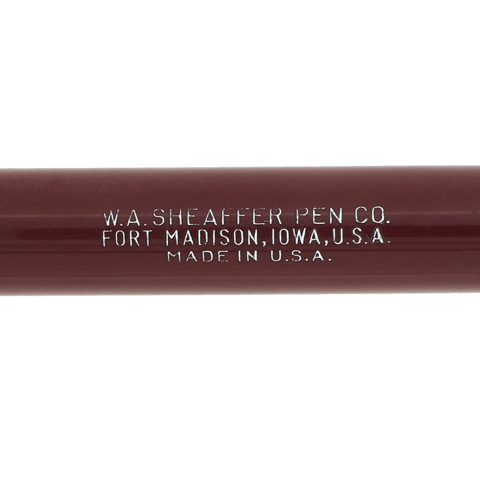 CIRCA 1953 SHEAFFER SENTINEL SNORKEL BURGUNDY 14K MEDIUM NIB FOUNTAIN PEN RESTORED OFFERED BY ANTIQUE DIGGER