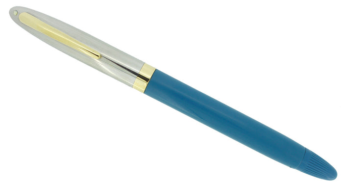 CIRCA 1953 SHEAFFER SENTINEL SNORKEL FOUNTAIN PEN PASTEL BLUE F5 NIB RESTORED