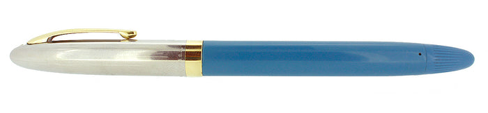 CIRCA 1953 SHEAFFER SENTINEL SNORKEL FOUNTAIN PEN PASTEL BLUE F5 NIB RESTORED