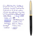 CIRCA 1953 SHEAFFER SENTINEL SNORKEL JET BLACK 14K MEDIUM NIB FOUNTAIN PEN RESTORED OFFERED BY ANTIQUE DIGGER