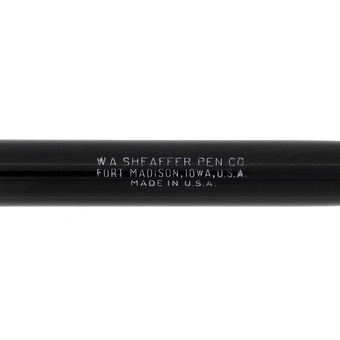 CIRCA 1953 SHEAFFER SENTINEL SNORKEL JET BLACK 14K MEDIUM NIB FOUNTAIN PEN RESTORED OFFERED BY ANTIQUE DIGGER