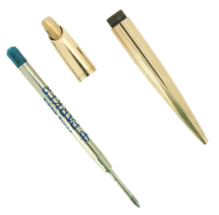 CIRCA 1957 PARKER MINIM "SHORTY" JOTTER BALLPOINT PEN GOLD PLATE OFFERED BY ANTIQUE DIGGER