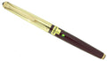 CIRCA 1958 PELIKAN P1 ROLLED GOLD CAP BURGUNDY BARREL FOUNTAIN PEN NOS STICKERED OFFERED BY ANTIQUE DIGGER