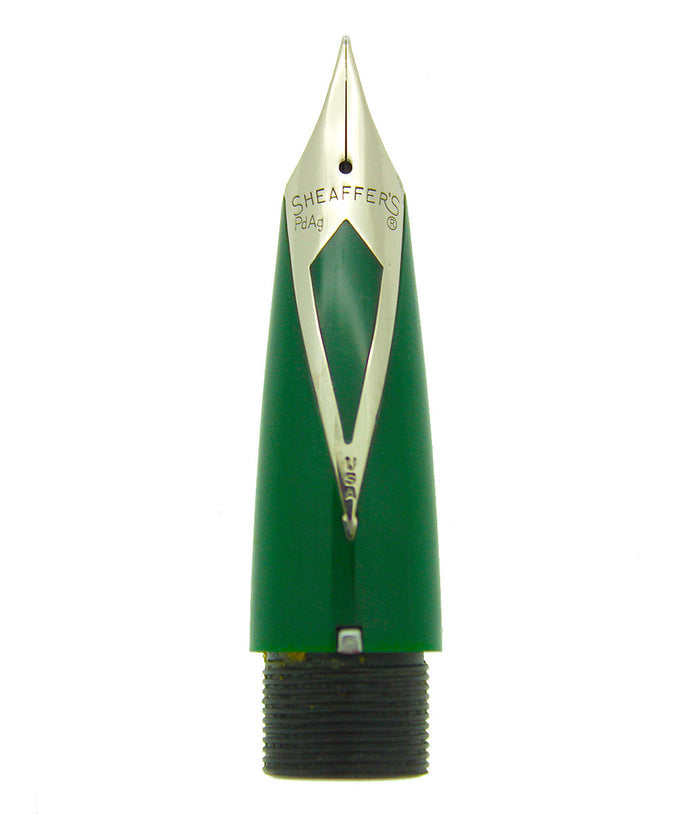 CIRCA 1959 SHEAFFER GREEN PFM I OR II FOUNTAIN PEN INLAY PdAg NIB UNIT OFFERED BY ANTIQUE DIGGER