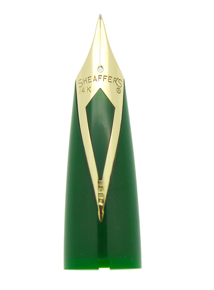 CIRCA 1959 SHEAFFER GREEN PFM III IV or V FOUNTAIN PEN 14K INLAY .80mm NIB UNIT OFFERED BY ANTIQUE DIGGER