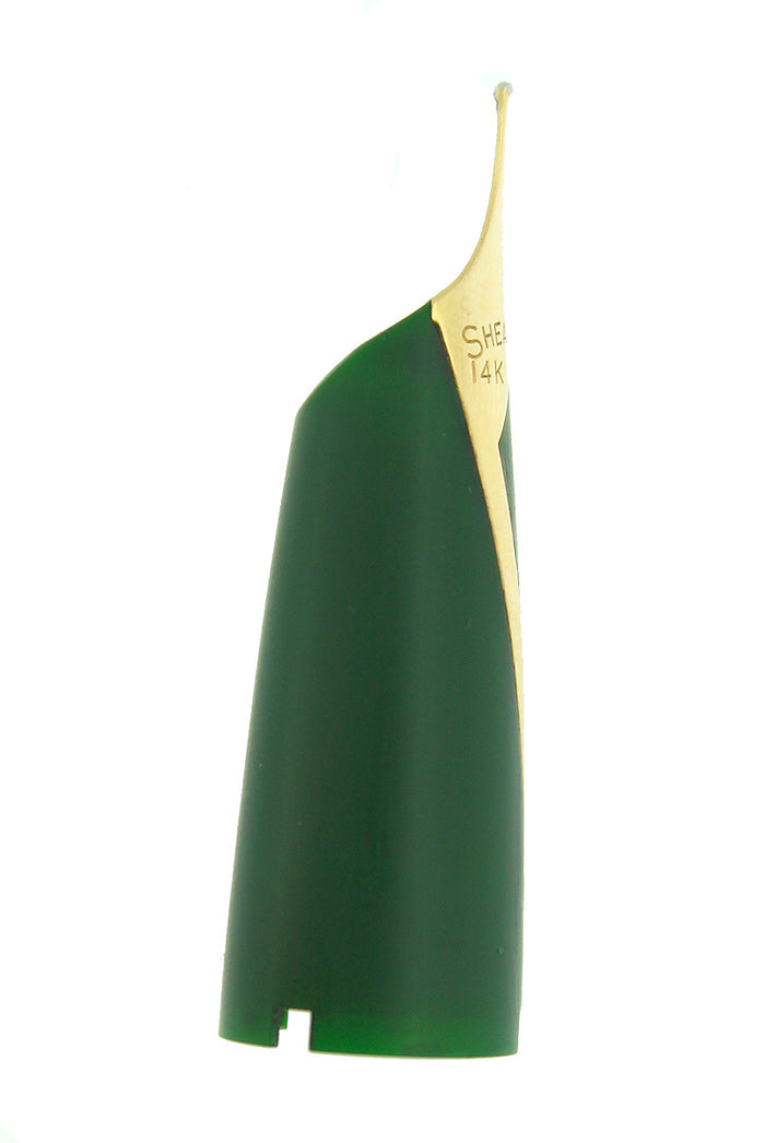 CIRCA 1959 SHEAFFER GREEN PFM III IV or V FOUNTAIN PEN 14K INLAY NIB UNIT OFFERED BY ANTIQUE DIGGER