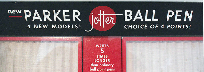 CIRCA 1960s PARKER JOTTER COUNTERTOP ADVERTISING DISPLAY CASE GLASS FRONT OFFERED BY ANTIQUE DIGGER