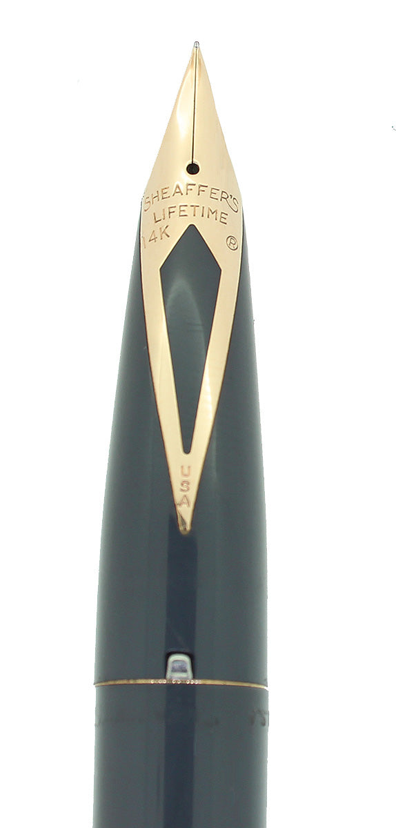 CIRCA 1963 SHEAFFER GRAY LIFETIME 1250 EXTRA FINE NIB FOUNTAIN PEN RESTORED OFFERED BY ANTIQUE DIGGER