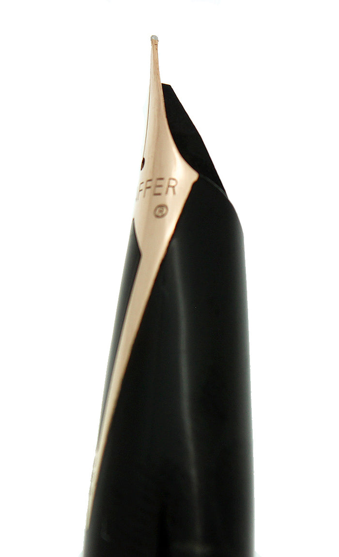 CIRCA 1970 SHEAFFER STERLING SILVER IMPERIAL TOUCHDOWN FOUNTAIN PEN DIAMOND DESIGN RESTORED OFFERED BY ANTIQUE DIGGER