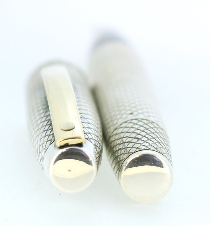 CIRCA 1971 SHEAFFER STERLING SILVER IMPERIAL TOUCHDOWN FOUNTAIN PEN RESTORED OFFERED BY ANTIQUE DIGGER