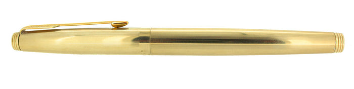 CIRCA 1973 PARKER 75 IMPERIAL FOUNTAIN PEN 22K GOLD ELECTROPLATE JUST SERVICED OFFERED BY ANTIQUE DIGGER