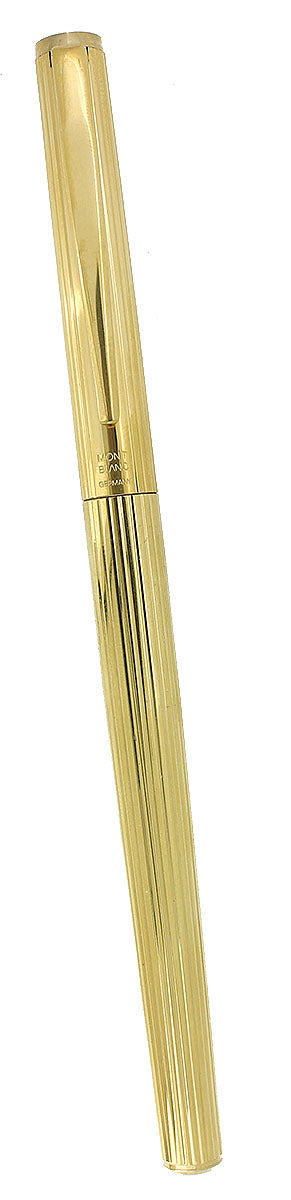 CIRCA 1976 MONTBLANC NOBLESSE 23K GOLD PLATED FOUNTAIN PEN W/14K OB NIB MINT NEVER INKED OFFERED BY ANTIQUE DIGGER
