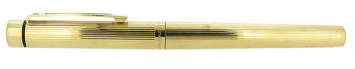 CIRCA 1976 SHEAFFER TARGA 23K GOLD FLUTED FINE NIB FOUNTAIN PEN NEVER INKED OFFERED BY ANTIQUE DIGGER
