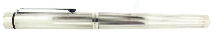 CIRCA 1976 SHEAFFER TARGA STERLING FLUTED 14K MED NIB FOUNTAIN PEN NEVER INKED OFFERED BY ANTIQUE DIGGER