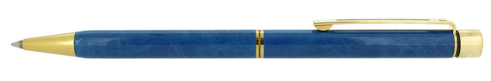 CIRCA 1978 SHEAFFER TARGA CLASSIC BLUE RONCE GOLD TRIM BALLPOINT PEN MINT OFFERED BY ANTIQUE DIGGER