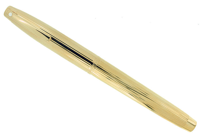 CIRCA 1980 SHEAFFER IMPERIAL GOLD FLUTED MODEL 797 FOUNTAIN PEN MINT NEVER INKED NOS OFFERED BY ANTIQUE DIGGER