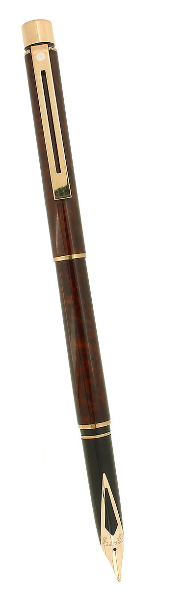 CIRCA 1982 SHEAFFER TARGA SLIMLINE THUYA MODEL 1030S 14K MEDIUM NIB FOUNTAIN PEN OFFERED BY ANTIQUE DIGGER