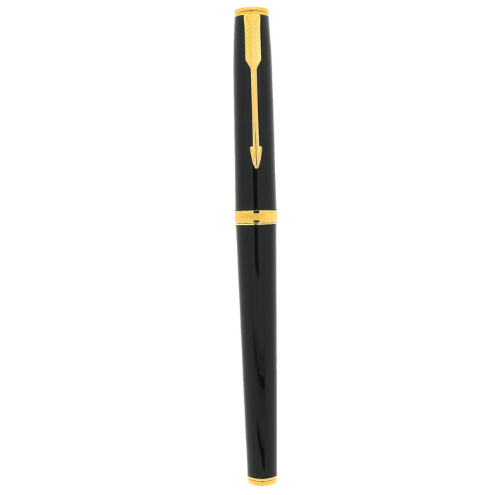 CIRCA 1983 PARKER PREMIER NIOR / BLACK 18K MEDIUM NIB FOUNTAIN PEN NEW IN BOX OFFERED BY ANTIQUE DIGGER
