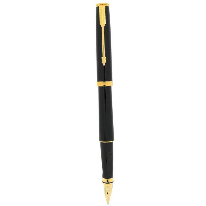 CIRCA 1983 PARKER PREMIER NIOR / BLACK 18K MEDIUM NIB FOUNTAIN PEN NEW IN BOX OFFERED BY ANTIQUE DIGGER