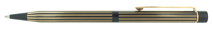 CIRCA 1985 SHEAFFER TARGA CLASSIC REGENCY STRIPE GOLD TRIM BALLPOINT PEN MINT OFFERED BY ANTIQUE DIGGER