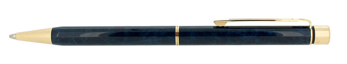 CIRCA 1989 SHEAFFER TARGA CLASSIC COBALT BLUE RONCE GOLD TRIM BALLPOINT PEN MINT OFFERED BY ANTIQUE DIGGER