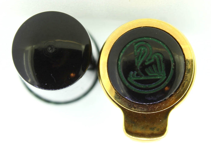 CIRCA 1990 PELIKAN M400 OLD STYLE GREEN STRIPED 14K MED NIB FOUNTAIN PEN OFFERED BY ANTIQUE DIGGER