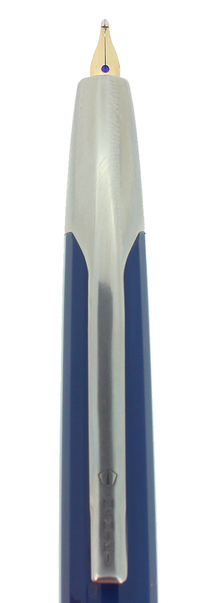 CIRCA 1996 NAMIKI FACETED BLUE VANISHING POINT 14K BROAD NIB FOUNTAIN PEN OFFERED BY ANTIQUE DIGGER