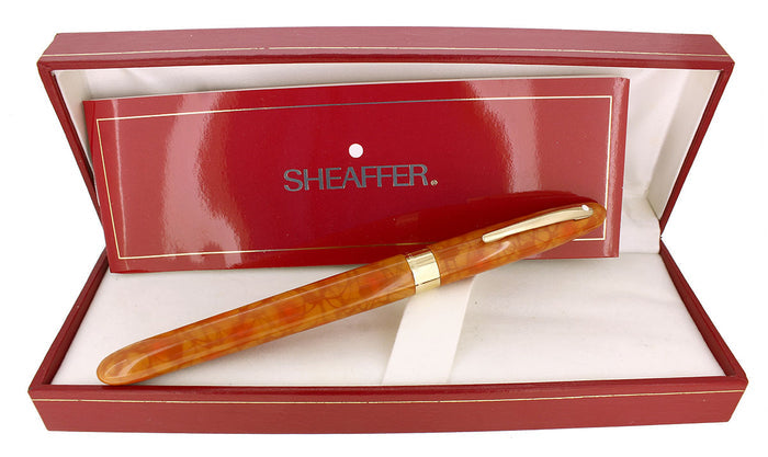 CIRCA 1996 SHEAFFER CREST NOVA CADMIUM YELLOW ROLLERBALL PEN MINT