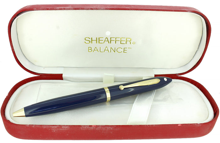 CIRCA 1998 SHEAFFER BALANCE II NAVY BLUE BALLPOINT PEN NEW OLD STOCK MINT OFFERED BY ANTIQUE DIGGER
