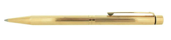 CIRCA 1999 SHEAFFER TARGA FLUTED 23K GOLD PLATED BALLPOINT PEN MINT OFFERED BY ANTIQUE DIGGER
