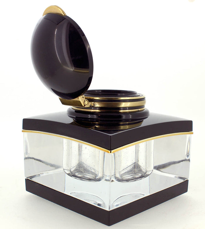 CIRCA 2000 MONTBLANC MEISTERSTUCK TINTENGLAS CRYSTAL INKWELL W/PIPETTE OFFERED BY ANTIQUE DIGGER