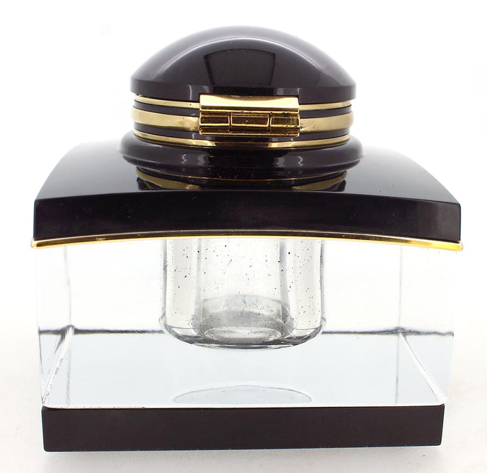 CIRCA 2000 MONTBLANC MEISTERSTUCK TINTENGLAS CRYSTAL INKWELL W/PIPETTE OFFERED BY ANTIQUE DIGGER