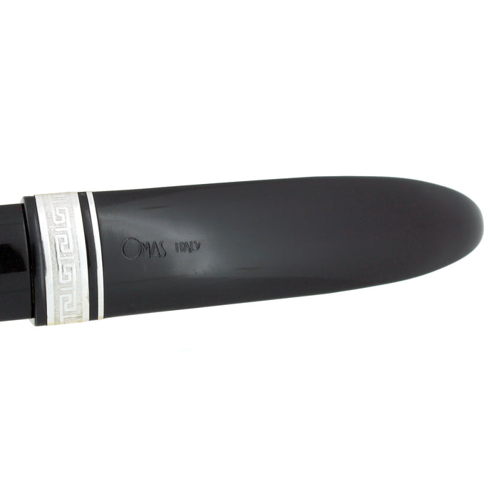 CIRCA 2000 OMAS 360 JET BLACK ROLLERBALL PEN HIGH TECH TRIM WITH BOX OFFERED BY ANTIQUE DIGGER
