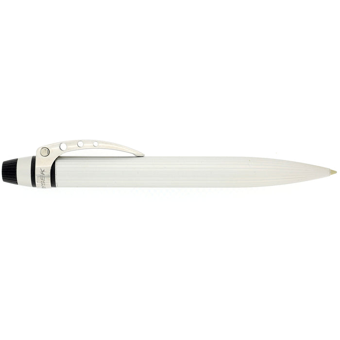 JORG HYSEK KILADA MATTE SILVER RIBBED BALLPOINT PEN NEW IN BOX OFFERED BY ANTIQUE DIGGER