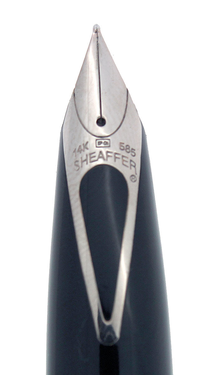 CIRCA 2004 SHEAFFER INTRIGUE PETROL BLUE & CHROME FOUNTAIN PEN NEAR MINT MEDIUM NIB OFFERED BY ANTIQUE DIGGER