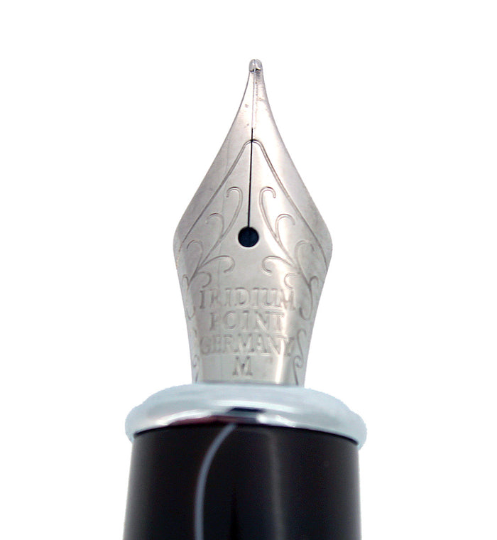 CIRCA 2007 LIBELLE VORTEX MOCHA SWIRL ACRYLIC FOUNTAIN PEN MED NIB NEW OLD STOCK IN BOX OFFERED BY ANTIQUE DIGGER