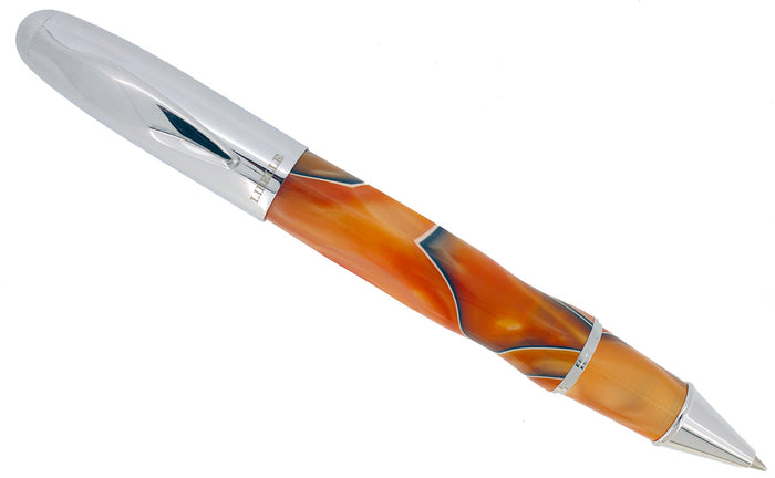 CIRCA 2007 LIBELLE VORTEX ORANGE SWIRL ACRYLIC ROLLERBALL PEN NEW OLD STOCK IN BOX OFFERED BY ANTIQUE DIGGER