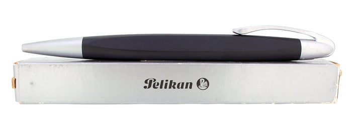 CIRCA 2007 NEW IN BOX PELIKAN K74 FORM BLACK AND ALUMINUM BALLPOINT PEN OFFERED BY ANTIQUE DIGGER